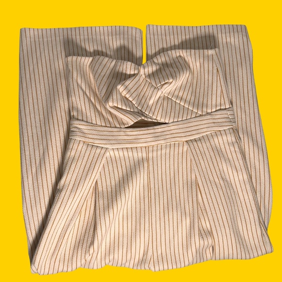 Topshop Cream Strapless Jumpsuit - Picture 4 of 6